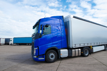 truck long vehicle ready delivering transport